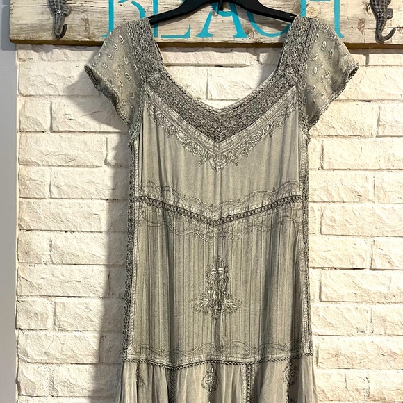 Sacred Threads Dresses & Skirts - Distressed Boho Beachy Hippie Dress Sz Small